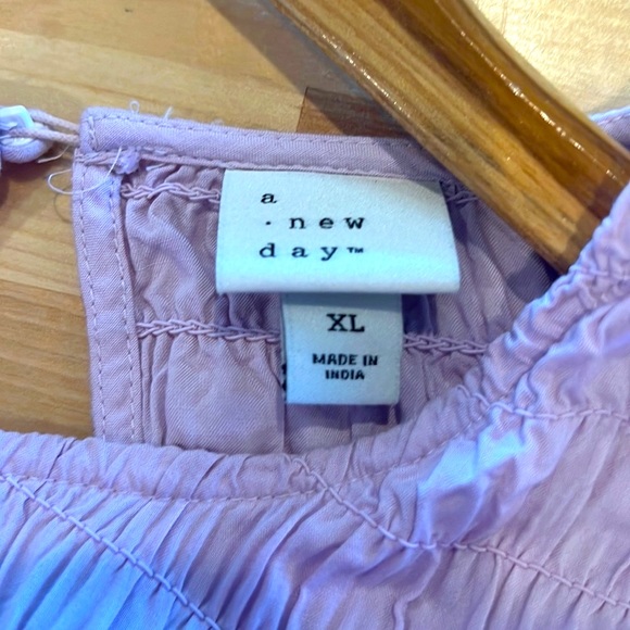 A New Day lilac ribbed peasant top - Picture 4 of 7